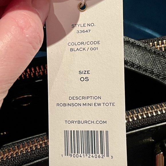 TORY BURCH Robinson mini tote in black - Picture 8 of 8